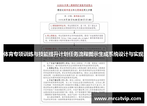 体育专项训练与技能提升计划任务流程图示生成系统设计与实现